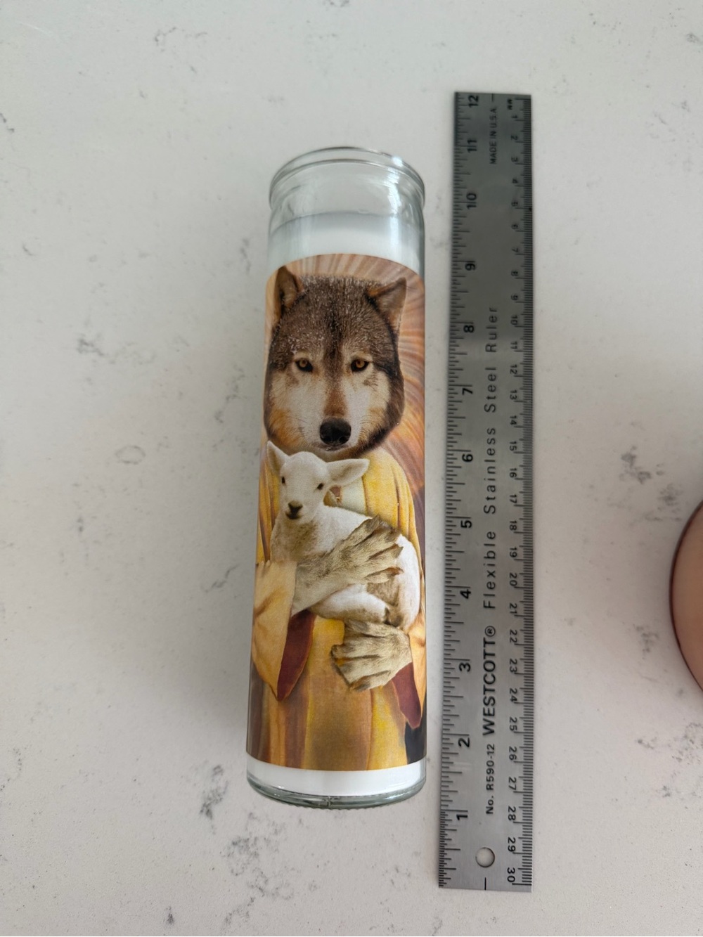 NEW Wolf and Sheep Candle